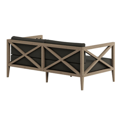 Northlake Outdoor Teak Loveseat - Flint Gray