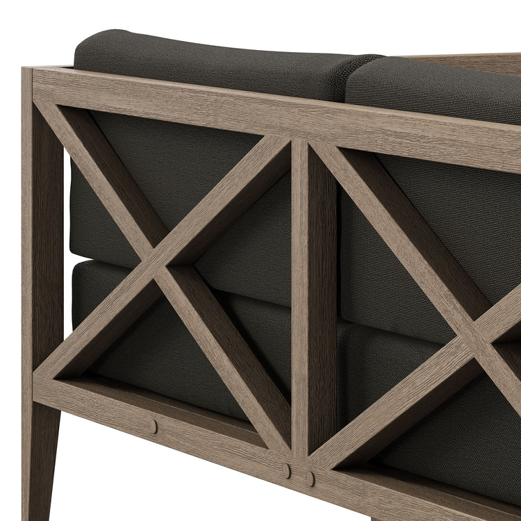 Northlake Outdoor Teak Loveseat - Flint Gray