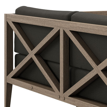 Northlake Outdoor Teak Loveseat - Flint Gray