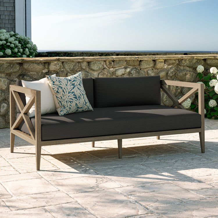 Northlake Outdoor Teak Loveseat - Flint Gray