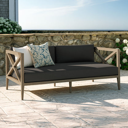 Northlake Outdoor Teak Loveseat - Flint Gray