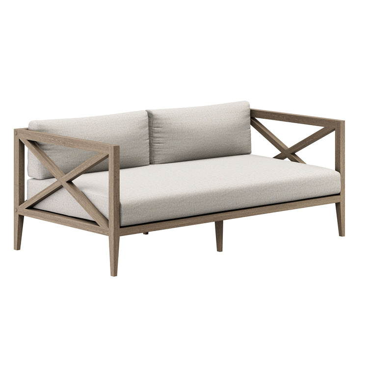 Northlake Outdoor Teak Loveseat - Pebble