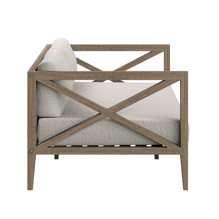 Northlake Outdoor Teak Loveseat - Pebble