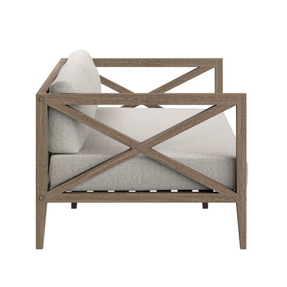 Northlake Outdoor Teak Loveseat - Pebble