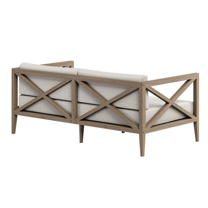 Northlake Outdoor Teak Loveseat - Pebble