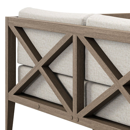 Northlake Outdoor Teak Loveseat - Pebble