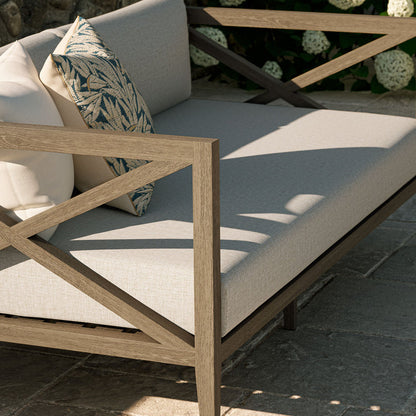 Northlake Outdoor Teak Loveseat - Pebble
