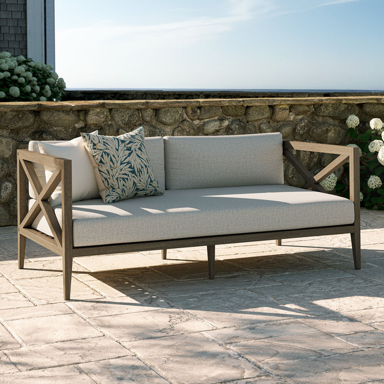 Northlake Outdoor Teak Loveseat - Pebble