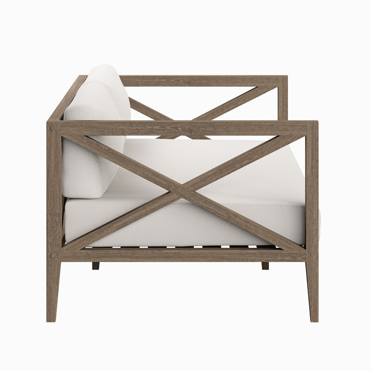 Northlake Outdoor Teak Loveseat - Weathered Gray