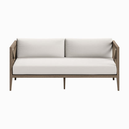 Northlake Outdoor Teak Loveseat - Weathered Gray