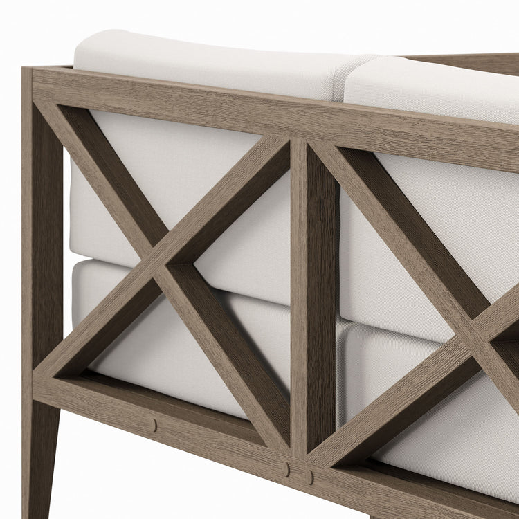 Northlake Outdoor Teak Loveseat - Weathered Gray