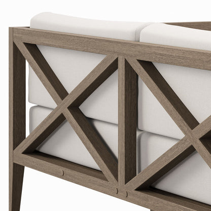 Northlake Outdoor Teak Loveseat - Weathered Gray