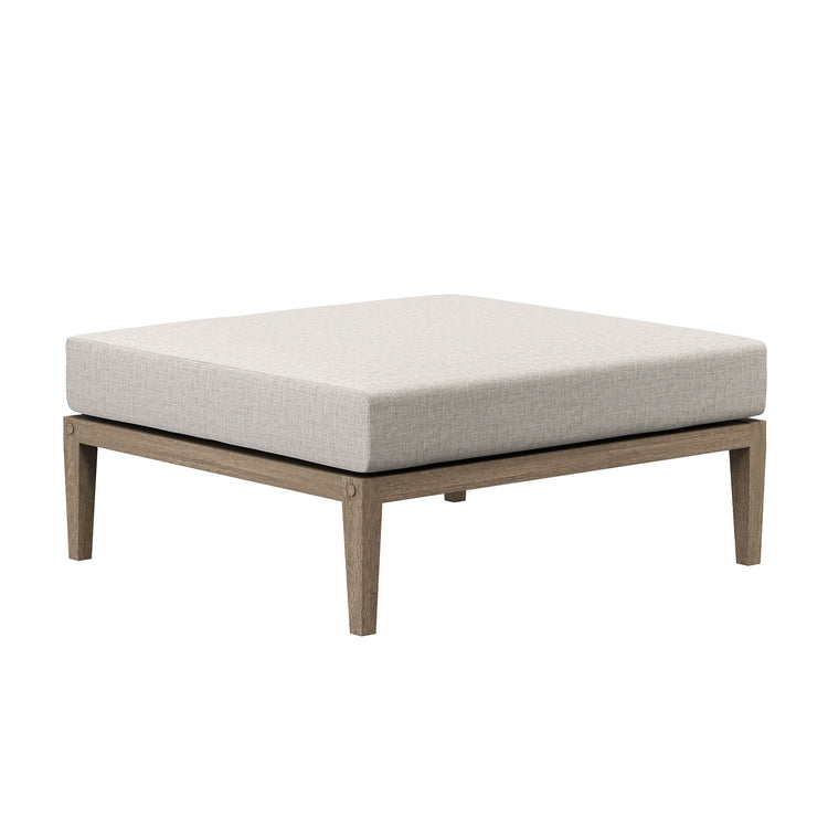 Northlake Outdoor Teak Ottoman - Pebble