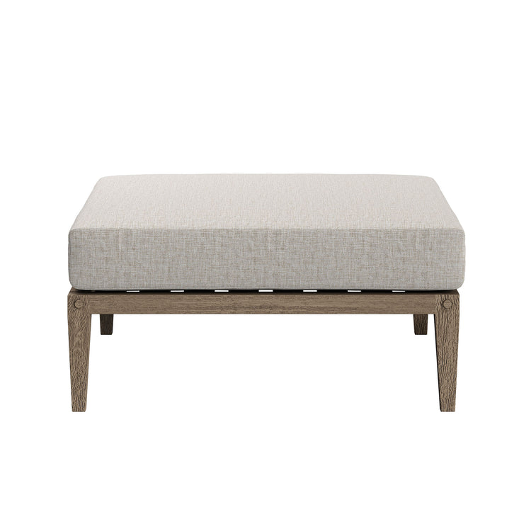Northlake Outdoor Teak Wood Loveseat and Ottoman Set - Pebble
