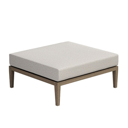 Northlake Outdoor Teak Ottoman - Pebble