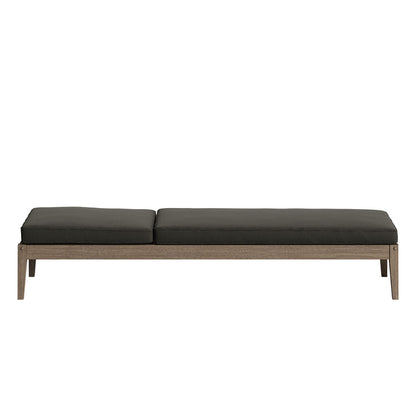 Northlake 3-Piece Outdoor Teak Wood Furniture Set with Chaise Lounges and Side Table - Flint Gray