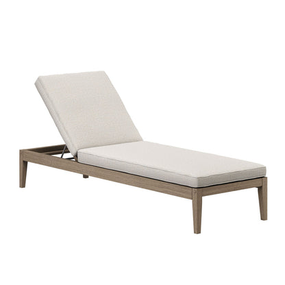 Northlake Outdoor Teak Chaise Lounge - Pebble