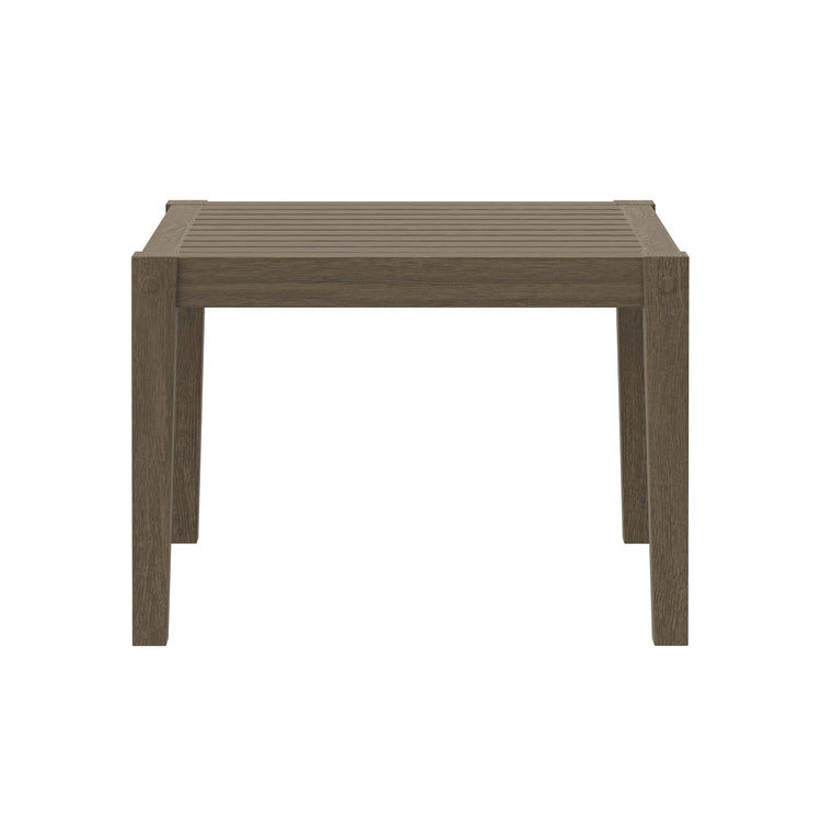Northlake Square Outdoor Patio Teak Side Table - Default Title