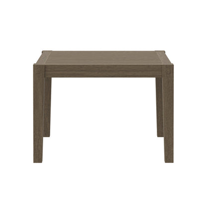 Northlake Square Outdoor Patio Teak Side Table - Default Title