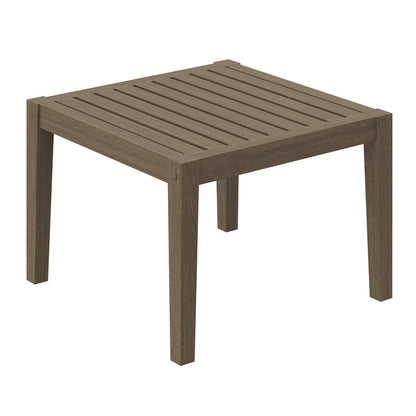Northlake Square Outdoor Patio Teak Side Table - Default Title