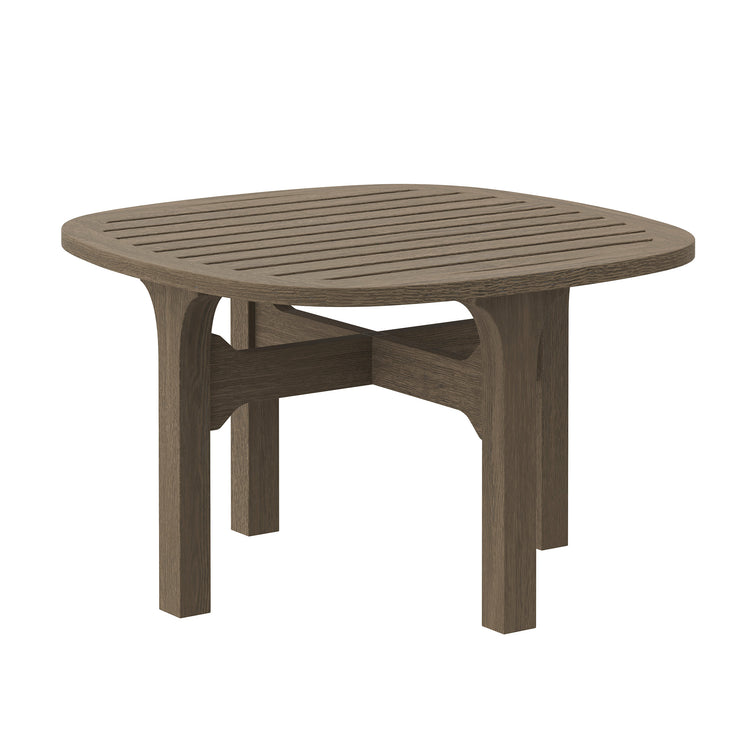 Saratoga Outdoor Teak Wood 3-Piece Chaise Lounge Furniture Set - Pebble