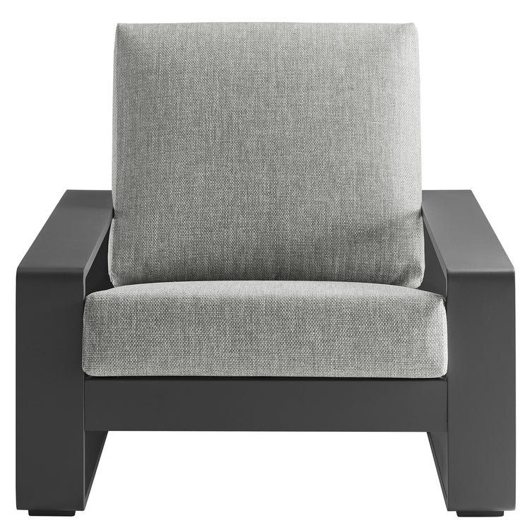 Lirienne Outdoor Patio Aluminum Armchair - Light Gray Gray