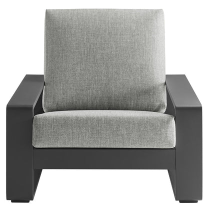 Lirienne Outdoor Patio Aluminum Armchair - Light Gray Gray