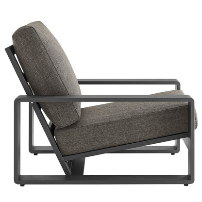 Lirienne 4-Piece Outdoor Patio Aluminum Furniture Set - Smoke