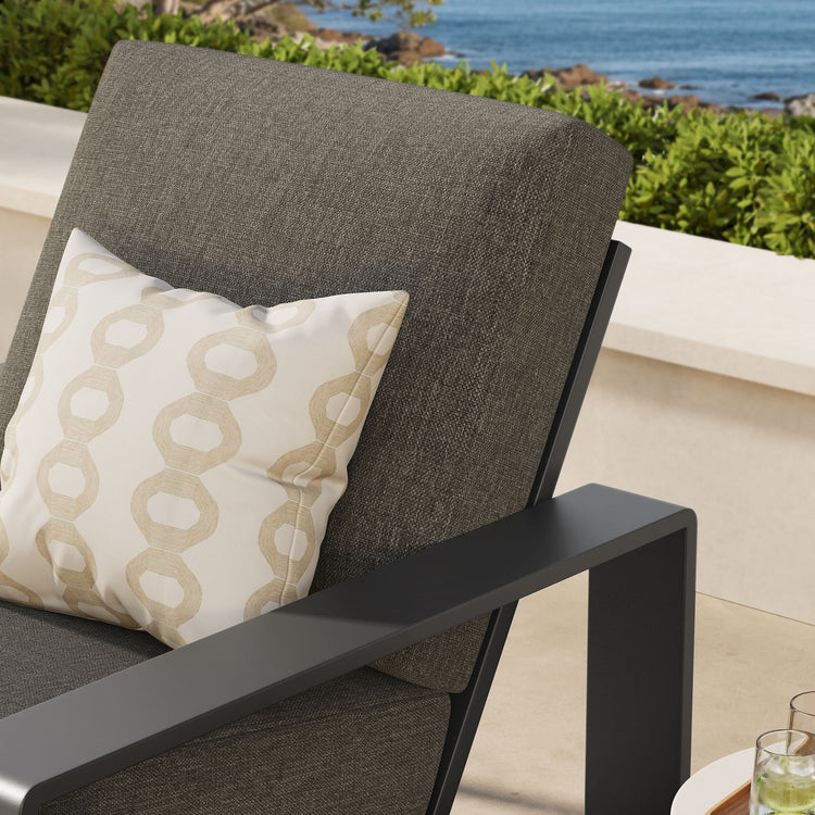 Lirienne Outdoor Patio Aluminum Armchair - Smoke