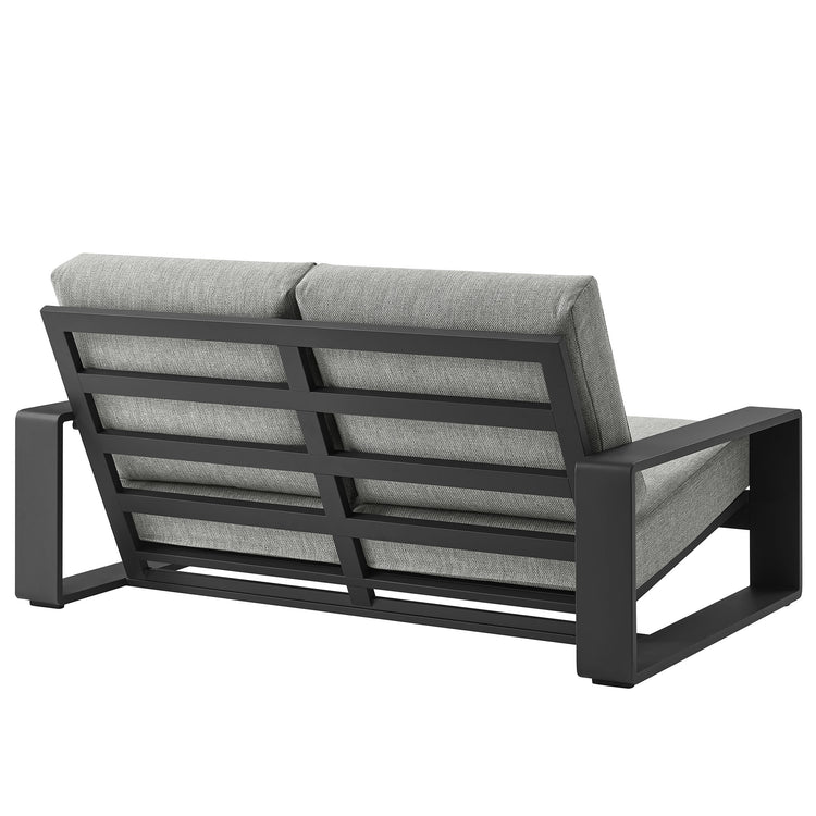 Lirienne 4-Piece Outdoor Patio Aluminum Furniture Set - Light Gray