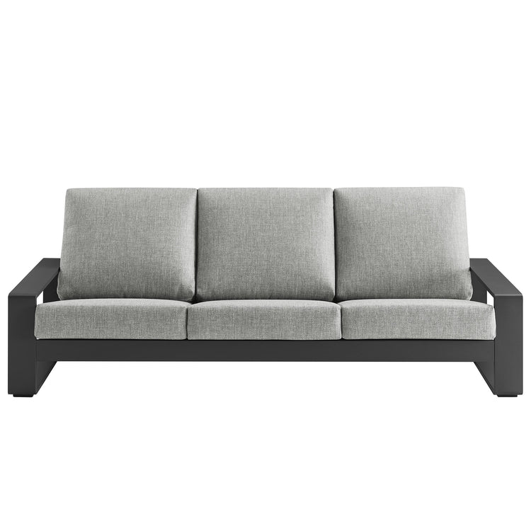 Lirienne Outdoor Patio Aluminum Sofa - Light Gray Gray