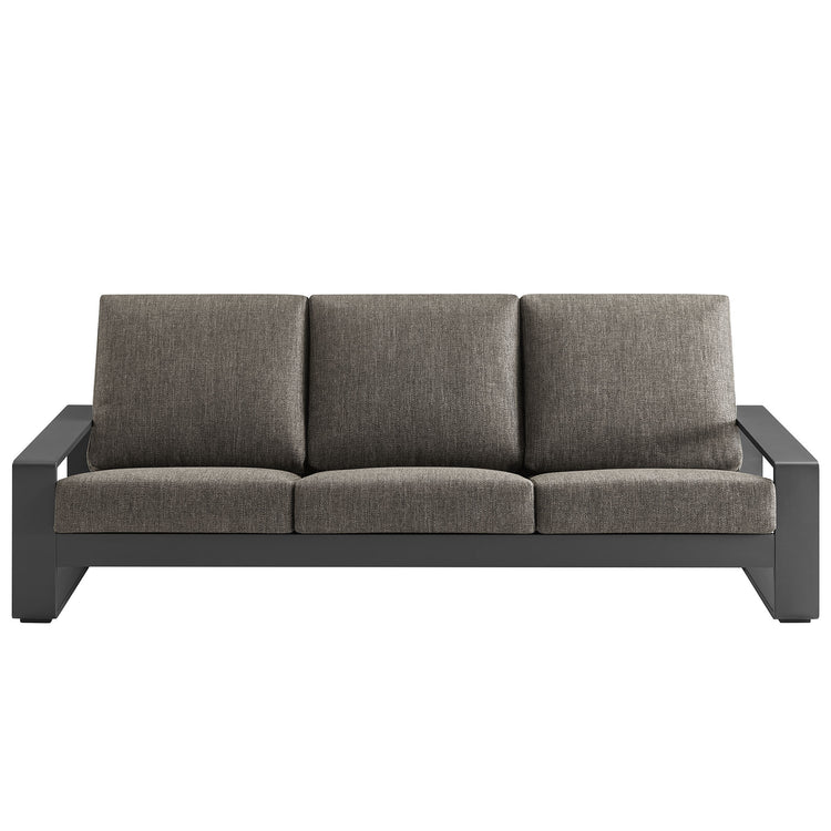 Lirienne Outdoor Patio Aluminum Sofa - Smoke Gray