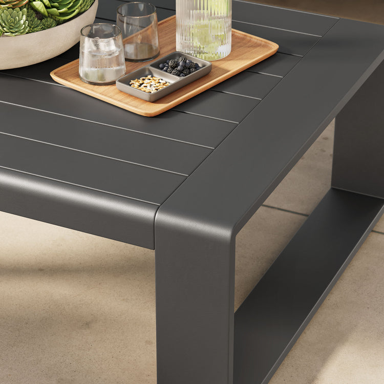 Lirienne Outdoor Patio Aluminum Coffee Table - Default Title