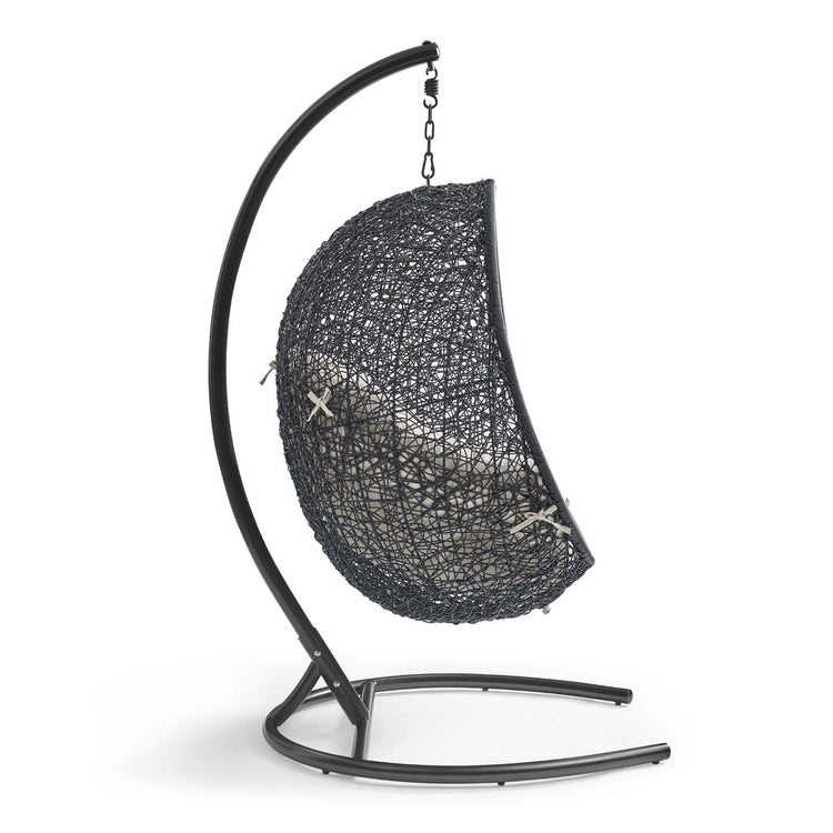 Encase Swing Outdoor Patio Lounge Chair - Beige