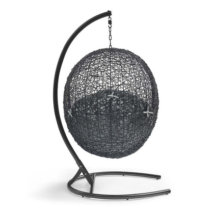 Encase Swing Outdoor Patio Lounge Chair - Gray