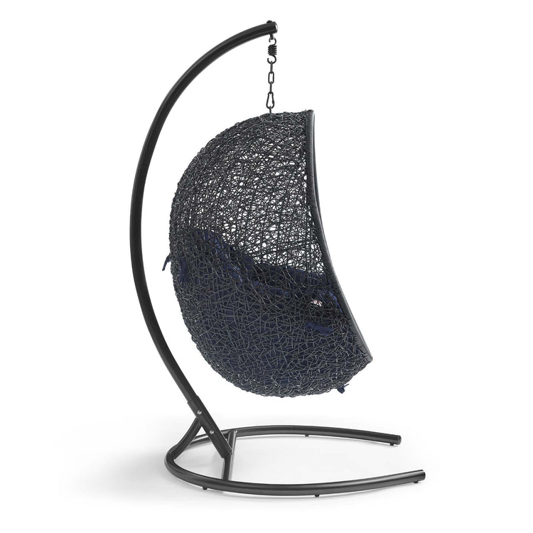 Encase Swing Outdoor Patio Lounge Chair - Navy