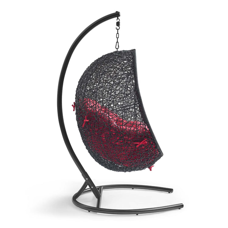 Encase Swing Outdoor Patio Lounge Chair - Red