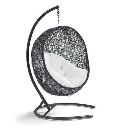 Encase Swing Outdoor Patio Lounge Chair - White
