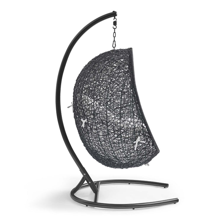 Encase Swing Outdoor Patio Lounge Chair - White