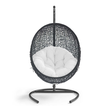 Encase Swing Outdoor Patio Lounge Chair - White