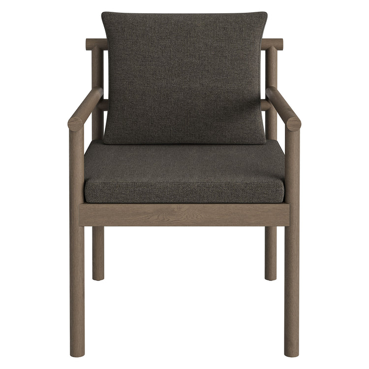 Eleni 7 Piece Outdoor Patio Teak Wood Dining Set - Weathered Gray Flint