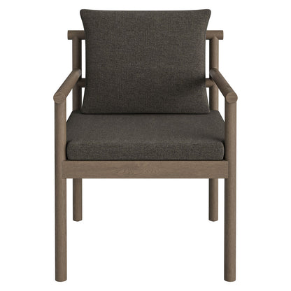 Eleni 7 Piece Outdoor Patio Teak Wood Dining Set - Weathered Gray Flint