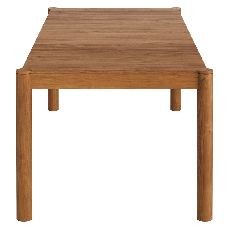 Eleni 89-Inch Outdoor Patio Teak Wood Dining Table - Natural