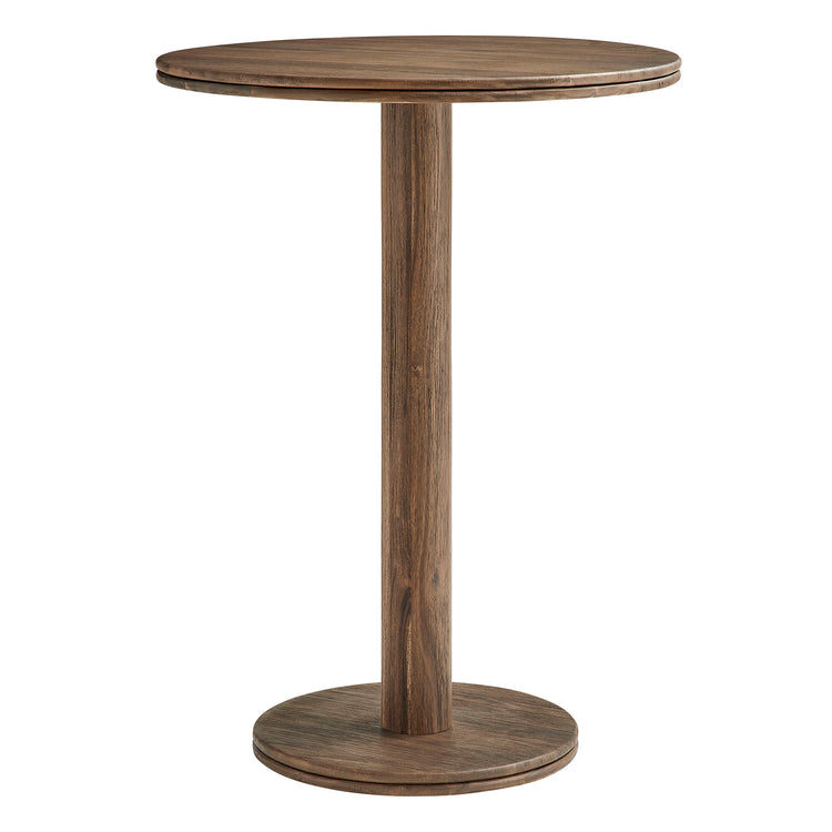 Neo 5-Piece Round Indoor - Outdoor Round Patio Bar Table And Stool Set - Cocoa Brown