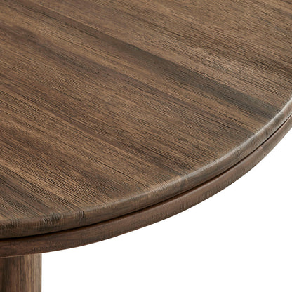 Neo 31 Inch Round Indoor - Outdoor Patio Wood Bar Table - Cocoa Brown