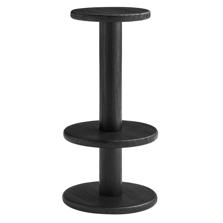Neo 5-Piece Round Indoor - Outdoor Round Patio Bar Table And Stool Set - Black