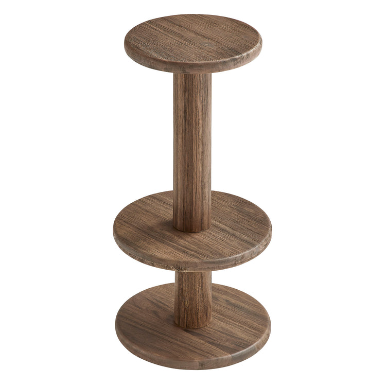 Neo 5-Piece Round Indoor - Outdoor Round Patio Bar Table And Stool Set - Cocoa Brown