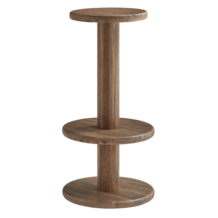 Neo 5-Piece Round Indoor - Outdoor Round Patio Bar Table And Stool Set - Cocoa Brown