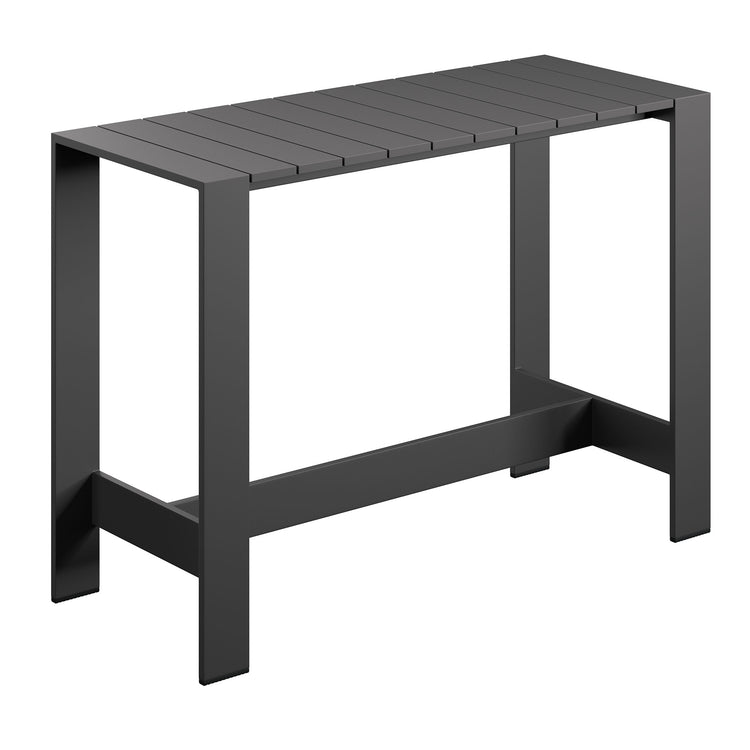 Tahoe 59 Inch Rectangle Outdoor Aluminum Bar Table - Default Title