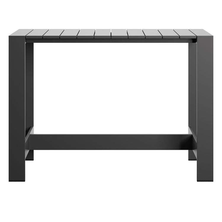 Tahoe 59 Inch Rectangle Outdoor Aluminum Bar Table - Default Title